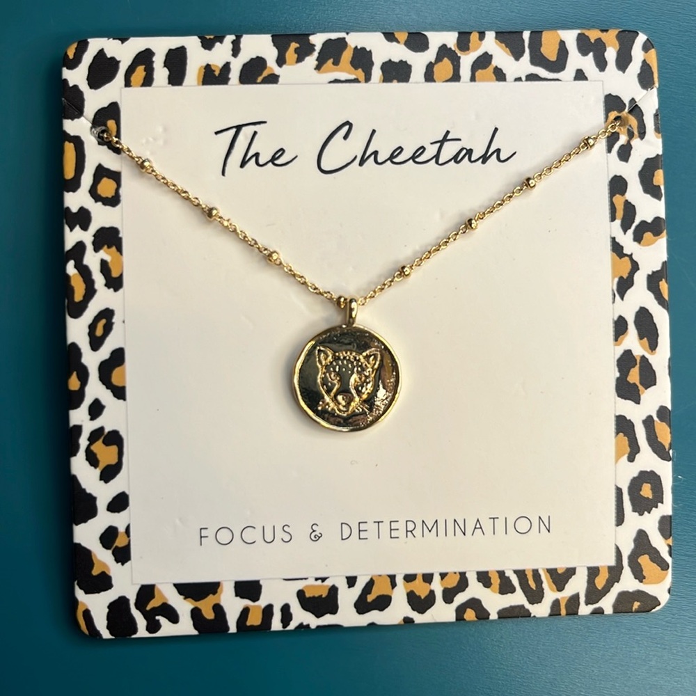 Francesca's Collections Gold Cheetah Necklace